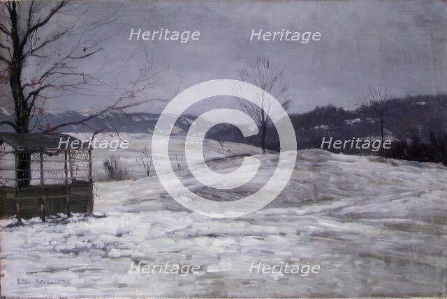 Winter landscape, unknown date. Creator: Ludvig Skramstad.