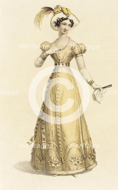 Fashion Plate (Dinner Dress), 1826. Creator: Rudolph Ackermann.
