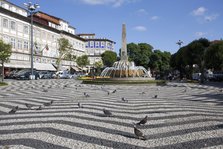 Obelisk and fountain, Republic Square, Braga, Portugal, 2009.  Artist: Samuel Magal