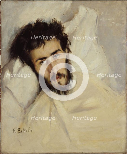 Portrait of a sick man (P. René?), c1895. Creator: Henry Bataille.