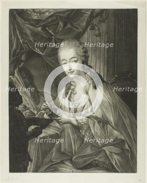 Jeanne Bécu, Comtesse Du Barry, and her servant Zamor, c. 1771. Creator: Jean-Baptiste André Gautier d'Agoty.