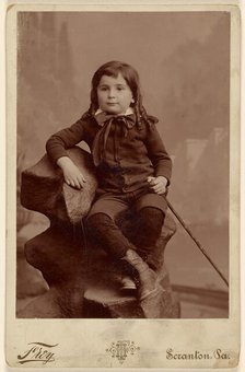 Portrait of a young child, about 1890. Creator: Henry Frey.