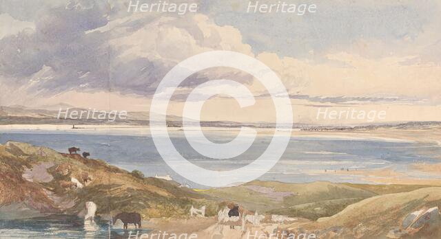 Landscape by the Shore with Road in Foreground. Creator: James Bulwer.