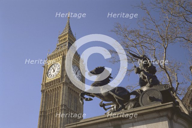 Big Ben, the Palace of Westminster, London, 2000. Artist: N Corrie