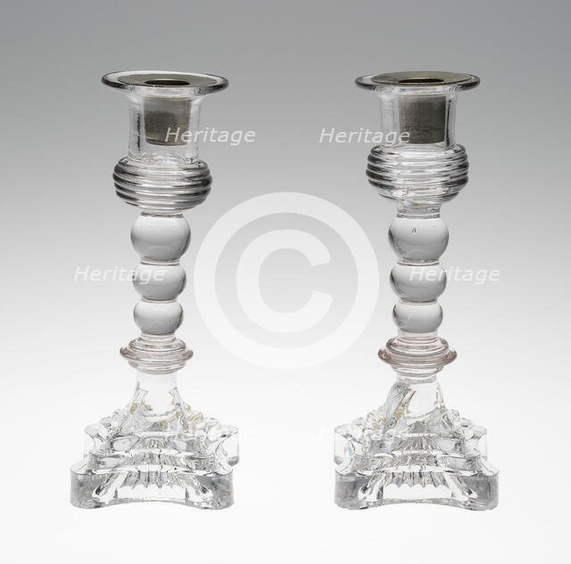 Pair of Candlesticks, 1830/40. Creator: Unknown.