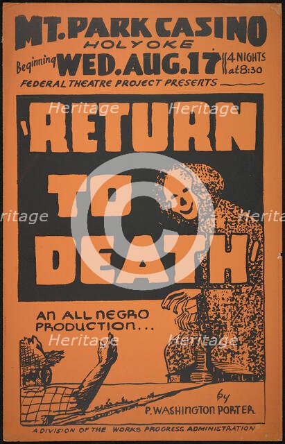 Return to Death, Holyoke, MA, 1938. Creator: Unknown.