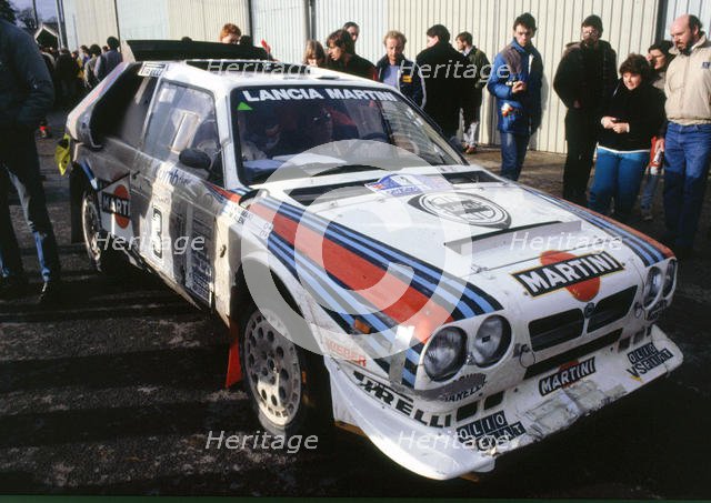 Lancia Delta S4, Markku Alen at Parc Ferme 1986 R.A.C. Rally. Creator: Unknown.