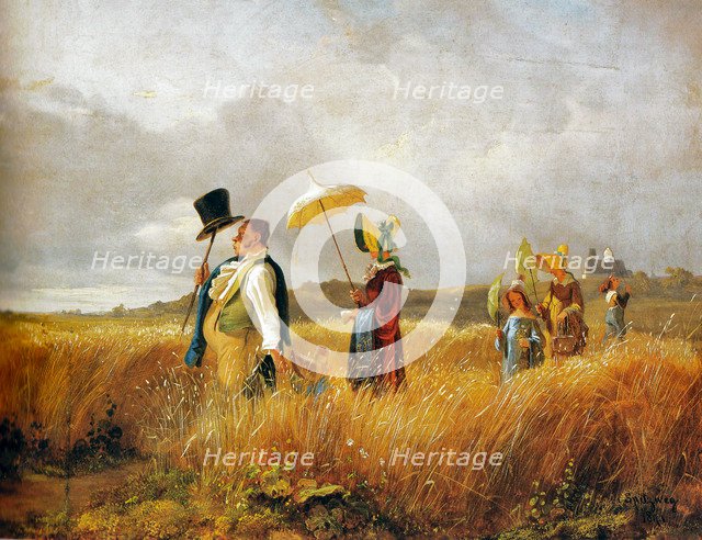 Sunday Stroll. Artist: Spitzweg, Carl (1808-1885)