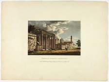 Temple of Antoninus and Faustina, plate thirty-six from the Ruins of Rome, published Jan 7, 1797. Creator: Matthew Dubourg.