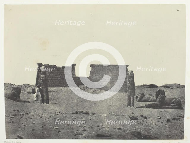 Hémi-Spéos De Séboua, Drômos; Nubie, 1849/51, printed 1852. Creator: Maxime du Camp.