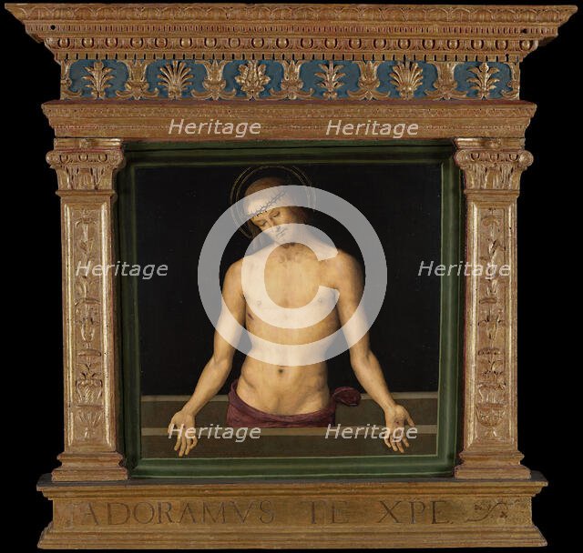 Pala dei Decemviri: The Man of Sorrows, 1495-1496. Creator: Perugino (ca. 1450-1523).