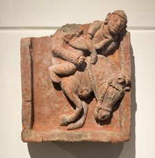 Plaque with Galloping Horse and Rider, Gupta period, 4th/5th century. Creator: Unknown.