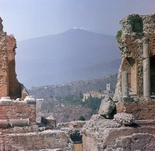 Ancient Greek theatre in Sicily, 1st century. Artist: Unknown