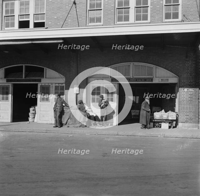 Waterfront fruit market,Washington, D.C., 1942. Creator: Gordon Parks.