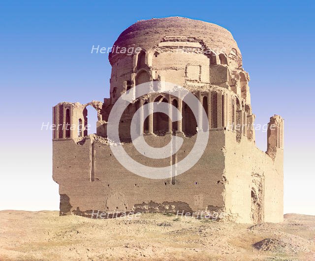 Side view of a crumbling mosque, between 1905 and 1915. Creator: Sergey Mikhaylovich Prokudin-Gorsky.
