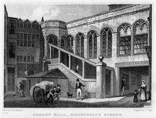 Crosby Hall, Bishopsgate Street, City of London, 1830.Artist: J Tingle