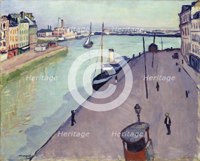 Vue du port du Havre (Le quai de Notre-Dame).