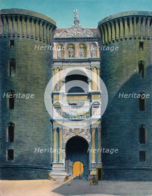 'Napoli - Castel Nuovo, Arco D'Aragona', c1900. Creator: Unknown.