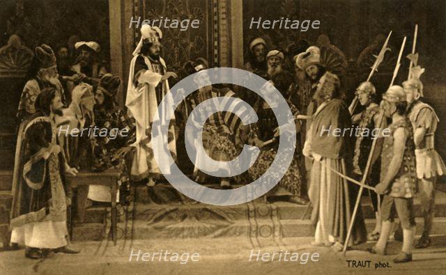 Jesus before the Sanhedrin, 1922. Creator: Henry Traut.