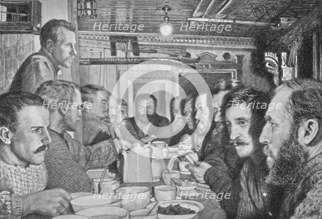 'At the Supper Table, 14 February, 1895', 1895, (1897). Artist: Johan Nordhagen.