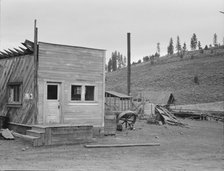 Abandoned sawmill in nearly deserted town, Tamarack, Adams County, Idaho, 1939. Creator: Dorothea Lange.