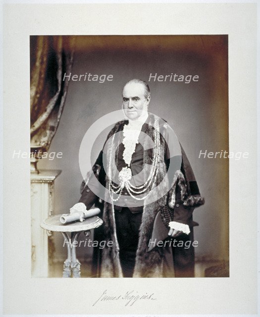 James Figgins, Sheriff of London, in shrieval costume, c1865. Artist: Maull & Co