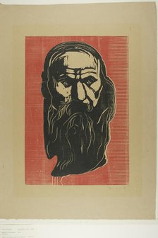 Head of an Old Man with Beard, 1902. Creator: Edvard Munch.