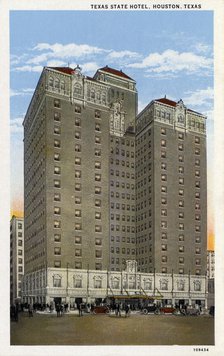 Texas State Hotel, Houston, Texas, USA, c1929. Artist: Unknown