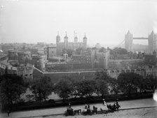 Tower of London as seen from Tower Hill, c1900. Artist: Unknown
