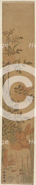 Hares and Roses, Japan, c. 1783. Creator: Hokusai.
