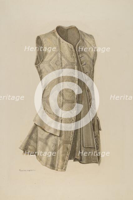 Man's Waistcoat, c. 1942. Creator: Ruggiero Pierotti.