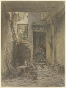 Court interiors,  c1850-1905. Creator: Anton Burger.