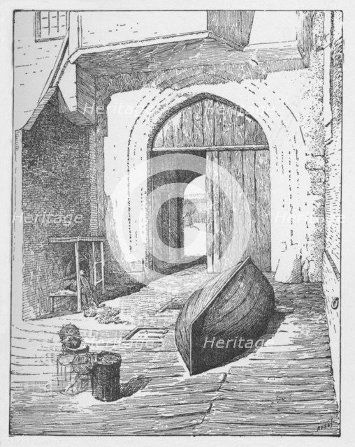 'The Water Gate, New Palace Yard', c1897. Artist: William Patten.