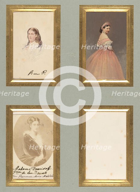 [Madame Demidoff and Unknown Sitters], before 1865. Creators: Pierre-Louis Pierson, Marck.