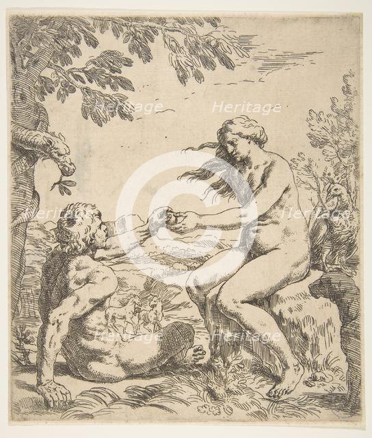 Adam and Eve, ca. 1639. Creator: Simone Cantarini.