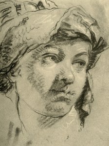 'Head of a Girl with a Turban', mid 18th century, (1928). Artist: Giovanni Battista Tiepolo.