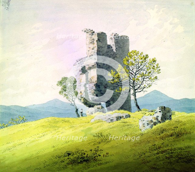 'The Castle in Teplitz', late 18th or 19th century. Artist: Caspar David Friedrich