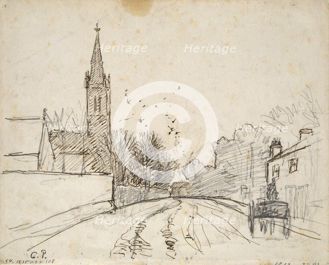 Study of Upper Norwood, London, with All Saints Church, 1871. Artist: Camille Pissarro.