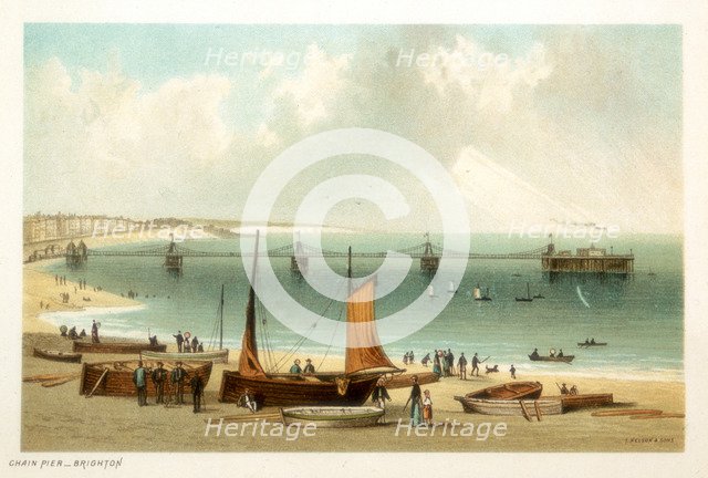 Chain pier, Brighton, Sussex, c1889. Artist: Unknown