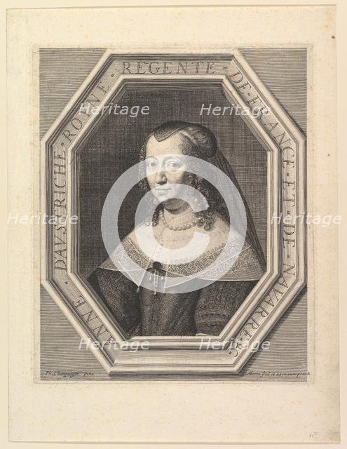 Anne d'Autriche, reine de France, en deuil de cour. Creator: Jean Morin.