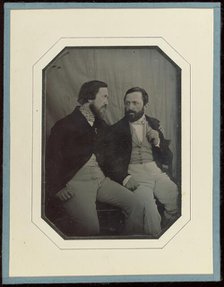 Portrait of Paul and Hippolyte Flandrin, 1848-1849. Creator: F. Chabrol.