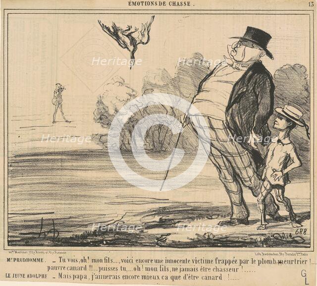 Mr Prudhomme. Tu vois, Oh! Mon fils ..., 19th century. Creator: Honore Daumier.