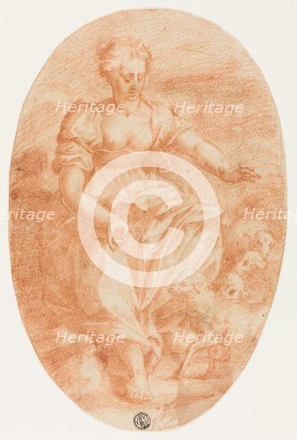 Allegorical Figure of Meekness or Saint Agnes, 1545/50. Creator: Unknown.