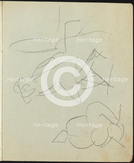 Dancers and Performers (Page from a Sketchbook), c. 1911. Creator: Ernst Kirchner.