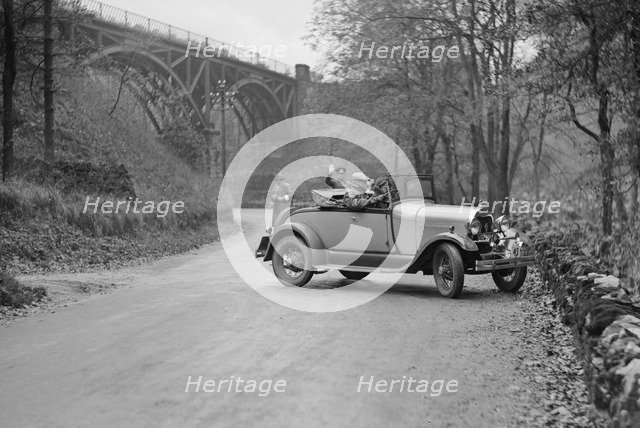 Ford Model A of CM Needham competing in the MCC Sporting Trial, 1930. Artist: Bill Brunell.