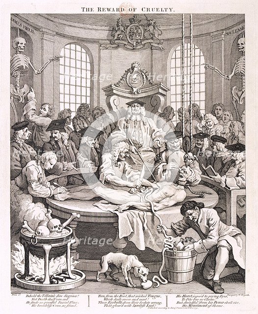 'The Reward of Cruelty', plate IV from The Four Stages of Cruelty, 1751. Artist: Anon