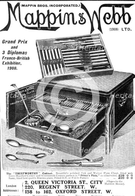 Mappin & Webb: the "Trustworthy" Cabinet, 1909. Creator: Unknown.