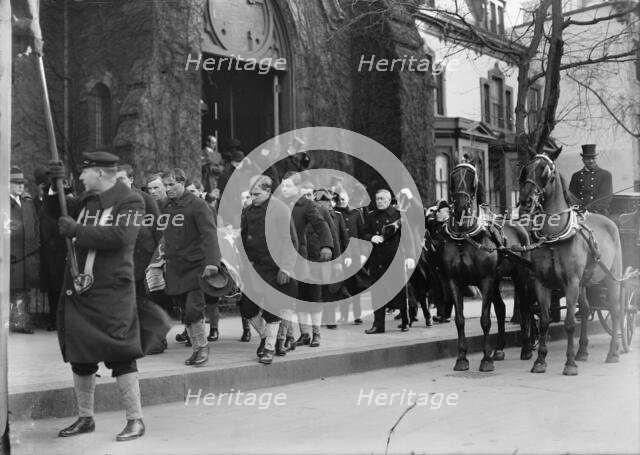 All Soul's Church, Unitarian, 14th And L Streets, N.W. - Funeral of Admiral Robley D. Evans, 1916. Creator: Harris & Ewing.