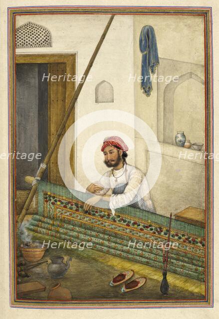 A screen-maker, possibly of the Dumna caste, 1825. Creator: Anon.