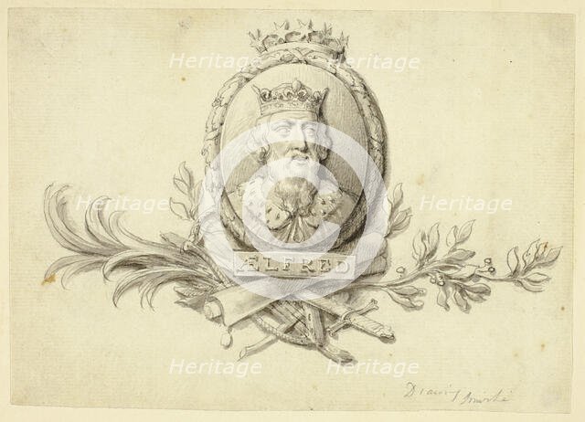 Design for Medallion of King Alfred, n.d. Creator: Sir Robert Smirke.